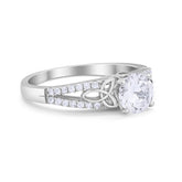 Celtic Trinity Knot Cubic Zirconia Ring